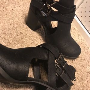 Black ankle booties